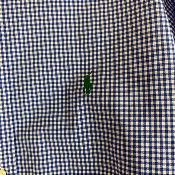 Ralph Lauren Blue checkered Button Down Formal Shirt XL - Picture 4 of 6